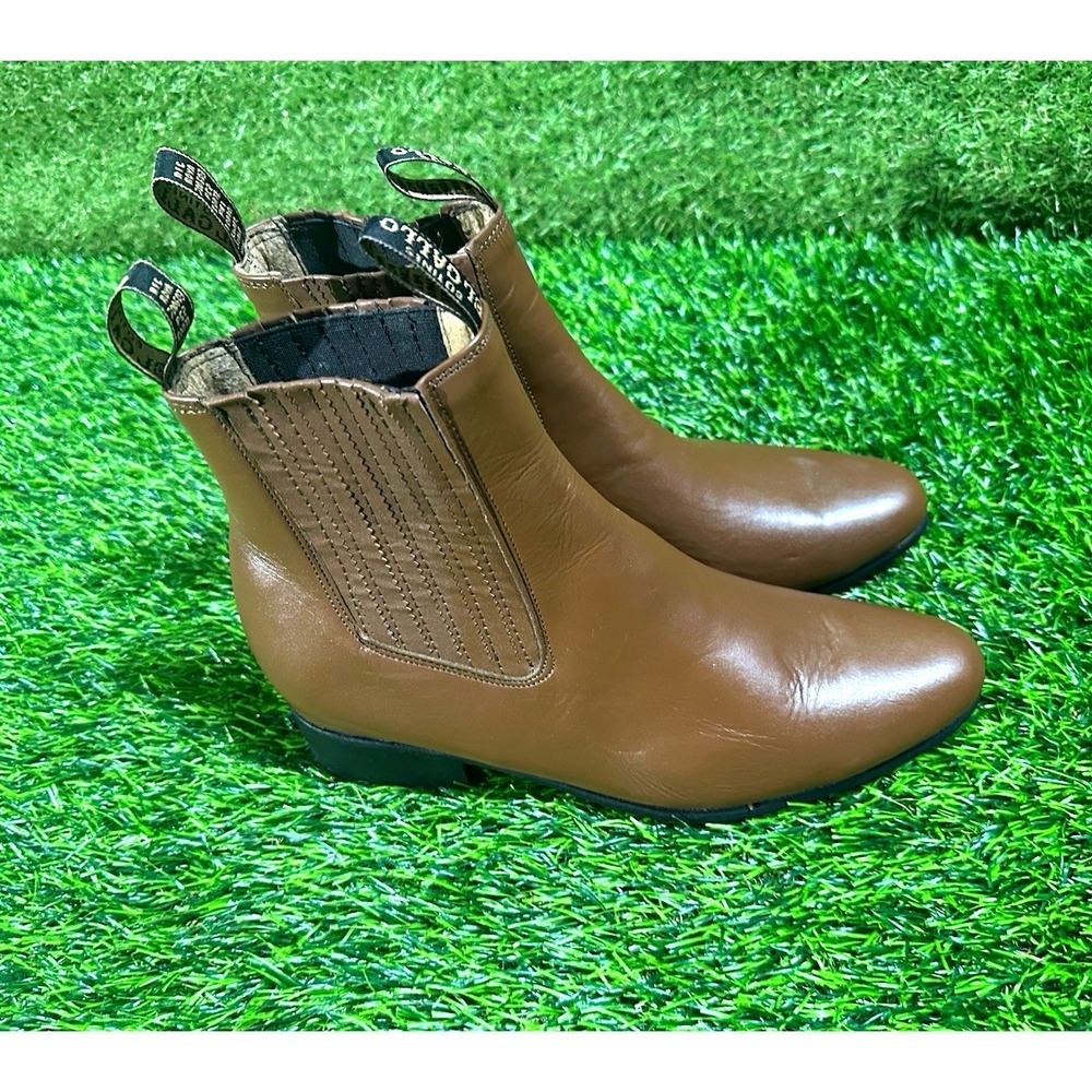 Botines El Gallo V Men's 7.5 Brown Leather Charro Chelsea Boots Made in Mexico